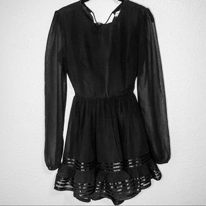 Lovers + Friends Black Backless Mini Dress